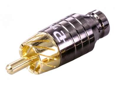 Штекер RCA на кабель 5.5 мм Gold/Platinum -белый-