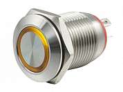 Кнопка M12 OFF-(ON) LED12V IB12C-P (LAS2GQF) 2A/36V 4c IP65 -желтая-
