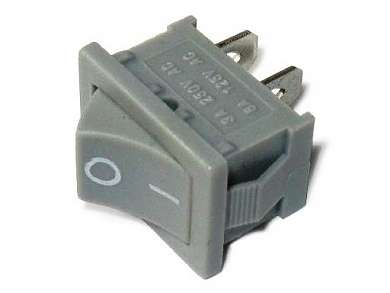 Выключатель OFF-ON RWB-201 (KCD1-101) 6A/250V 2c  -серый-