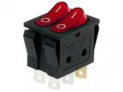 Выключатель OFF-ON RWB-510-N (KCD3-301-3C) neon 15A/250V 6c -красный-