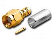 Штекер SMA на кабель RG 58/U обжим (S-111F)  Gold/Gold pin/Teflon