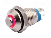 Кнопка M 8 ON-(ON) LED12V IB8-G10F 2A/24VDC 4c IP65 -красная-