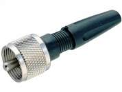 Штекер UHF на кабель 6 мм винт (U-C111, PL-259)  Ni/Gold pin/Teflon/Pl