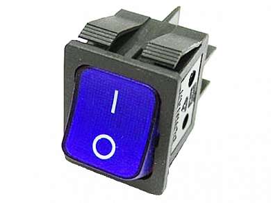 Выключатель OFF-ON RWB-513-N (IRS-201-8C) neon 15A/250V 4c -синий-