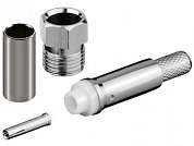 Гнездо FME  на кабель RG6/U обжим (N1-211A)  Ni/Silver pin/Teflon