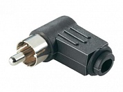 Штекер RCA на кабель 5 мм L  Ni/Pl -черный-