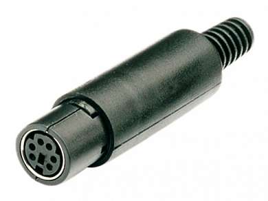 Гнездо Mini DIN 6-pin на кабель