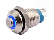 Кнопка M 8 ON-(ON) LED12V IB8-G10F 2A/24VDC 4c IP65 -синяя-