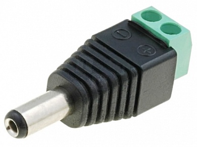 Штекер DC 5.5 х 2.5  х 12.0 мм на кабель клеммник