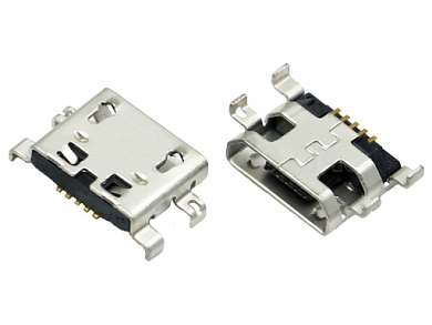 Гнездо Micro USB-B 5-pin SMD 0.8mm  Ni/Pl/Gold pin