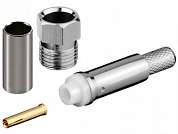 Гнездо FME  на кабель RG6/U обжим (N1-211A)  Ni/Gold pin/Teflon