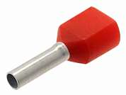 Наконечник двойной  2.0 x  8.0 мм (2 x 18AWG/1.0mm2) TE1008 -цвет из наличия-