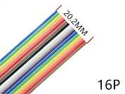 Шлейф RC-16 / RCA-16 (AWG28-16) шаг1.27mm -multicolor-