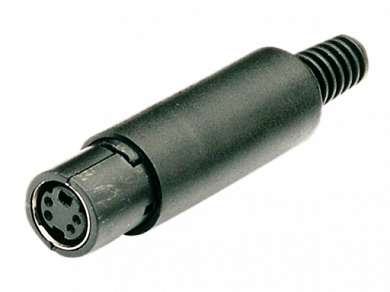 Гнездо Mini DIN 4-pin на кабель