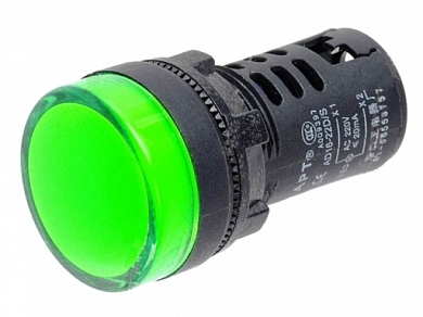 Индикатор M22 AD16-22D/S LED 220V -зеленый-