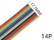 Шлейф RC-14 / RCA-14 (AWG28-14) шаг1.27mm -multicolor-