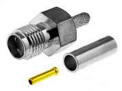 Гнездо SMA на кабель  RG174/316/U обжим (S-211L)  Ni/Gold pin/Teflon