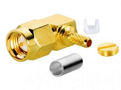 Штекер SMA на кабель  RG174/316/U L обжим (S-121L)  Gold/Gold pin/Teflon