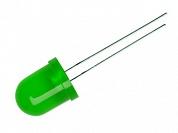 Светодиод 10mm зеленый 30mcd/ 20mA