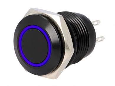 Кнопка M12 OFF-(ON) LED12V IB12C-PB 2A/36V 4c IP65 -синяя-
