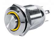 Кнопка M12 OFF-(ON) LED12V IB12C-G 2A/36V 4c IP65 -желтая-