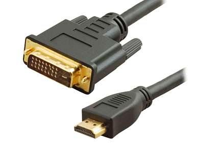 Шнур шт. HDMI V1.3 - шт. DVI-D Single Link GOLD  5 м %