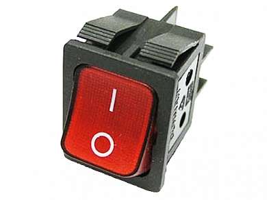 Выключатель OFF-ON RWB-513-N (IRS-201-8C) neon 15A/250V 4c -красный-