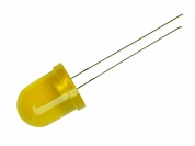 Светодиод 10mm желтый 587-591nm/ 80-100mcd/ 40deg/ 20mA/ 1.8-2.2VDC