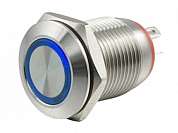 Кнопка M12 OFF-(ON) LED12V IB12C-P (LAS2GQF) 2A/36V 4c IP65 -синяя-