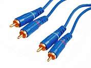 Шнур 2 штекера RCA - 2 штекера RCA GOLD 10 м