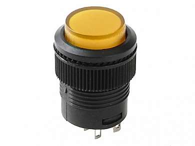 Кнопка M16 OFF-ON LED RWD-314 (R16-503) 3A/250V 4c -желтый-
