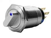 Переключатель M19 ON-ON 1NO1NC (KDS-2) LED12V 5A/250V 5c IP67 -синий-