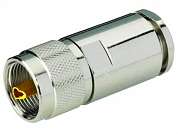 Штекер UHF на кабель RG 58/U пайка (U-112F, PL-259)  Ni/Gold pin/Teflon