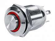 Кнопка M12 OFF-(ON) LED12V IB12C-G 2A/36V 4c IP65 -красная-