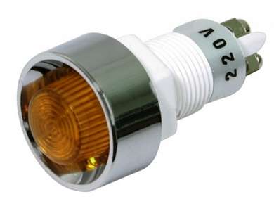Индикатор M12 RWE-210 neon 220V -желтый- %