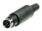 Штекер Mini DIN 6-pin  Ni/Pl