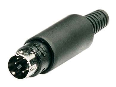 Штекер Mini DIN 6-pin  Ni/Pl