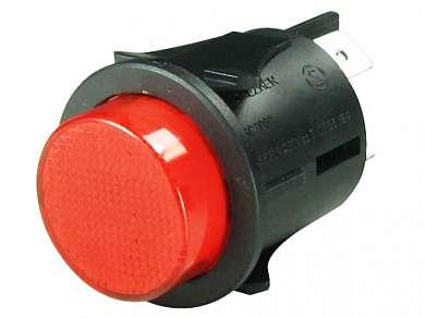 Кнопка M23 OFF-ON lamp12V SC7087 30A/12V 4c -красная-