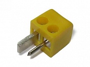 Штекер для акустики 2 PIN DIN винт -желтый- *