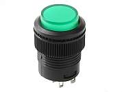 Кнопка M16 OFF-ON LED RWD-314 (R16-503) 3A/250V 4c -зеленый- def: без подсветки %