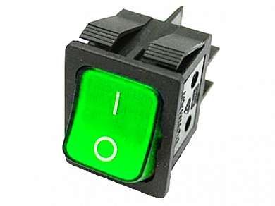 Переключатель ON-ON RWB-514-N (IRS-202-8C) neon 16A/250V 6c -зеленый-