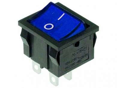 Выключатель OFF-ON RWB-303 (MIRS-202) neon 3A/250V 4c -синий-