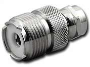 Переходник штекер F - гнездо UHF (FU-312) Ni/Silver pin/Teflon