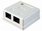 Розетка RJ45 8р8с х 2 61х57х29 CAT5E (белая)