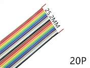 Шлейф RC-20 / RCA-20 (AWG28-20) шаг1.27mm -multicolor-