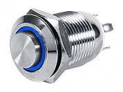 Кнопка M12 OFF-(ON) LED12V IB12C-G 2A/36V 4c IP65 -синяя-