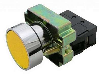 Кнопка M22 ON-(OFF) 3SA8-BA (LAY5-BA51) 10A/660V 2c -желтая-