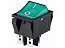 Выключатель OFF-ON RWB-513 (KCD4-201/4PN) neon 15A/250V 4c -зеленый-