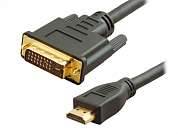 Шнур шт. HDMI V1.3 - шт. DVI-D Single Link GOLD 10 м %