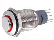 Кнопка M16 ON-ON LED12V IB16S-GZ (LAS2-GQH) 3A/250V 5c IP65 -красная-